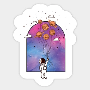 Floating Astronaut Sticker